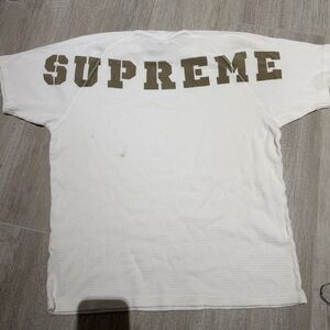 Supreme White Men's thermal Shirt size m